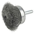 Weiler 1 3/4" Crimped Wire Utility Cup Brush .006" Steel Fill, 1/4" Stem 14300